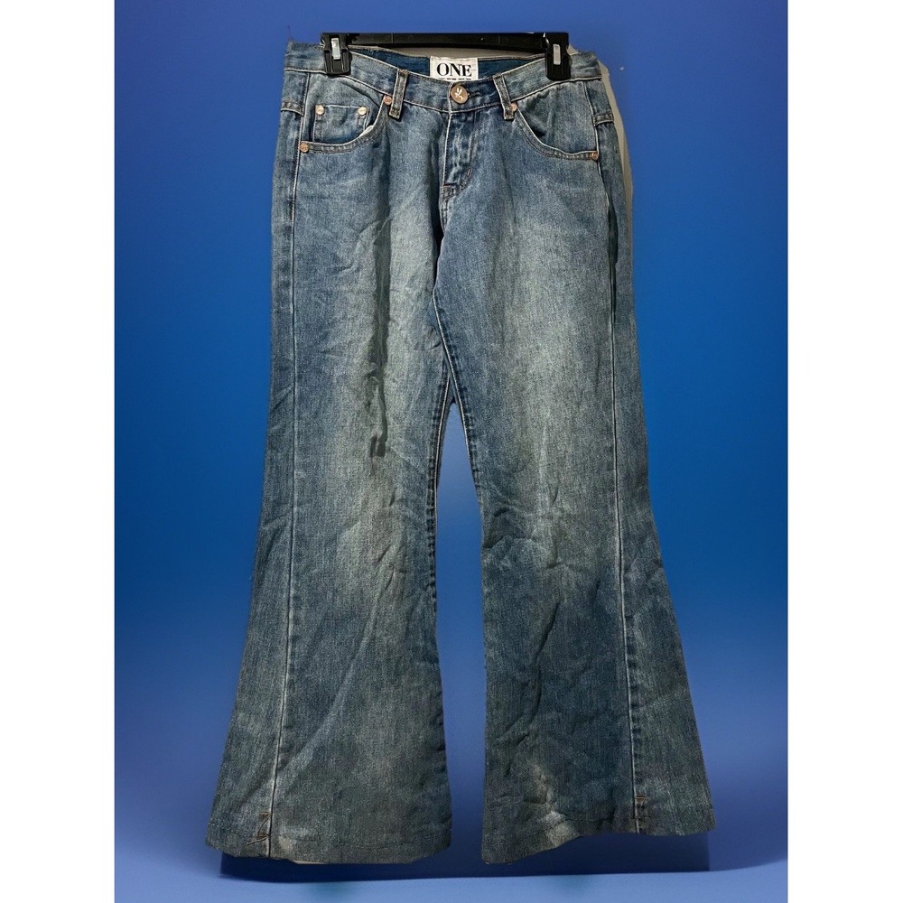 New ONE Teaspoon  libertine high waist wide leg denim Flare jeans size 26 Sample